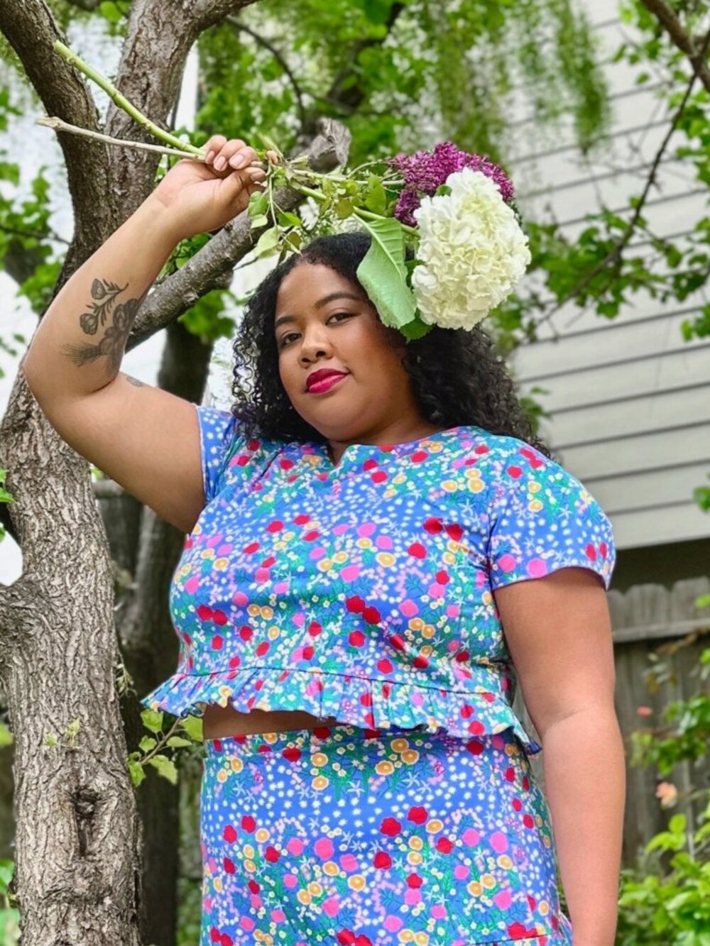 Nooworks Gail Top in Super Bloom Size Medium